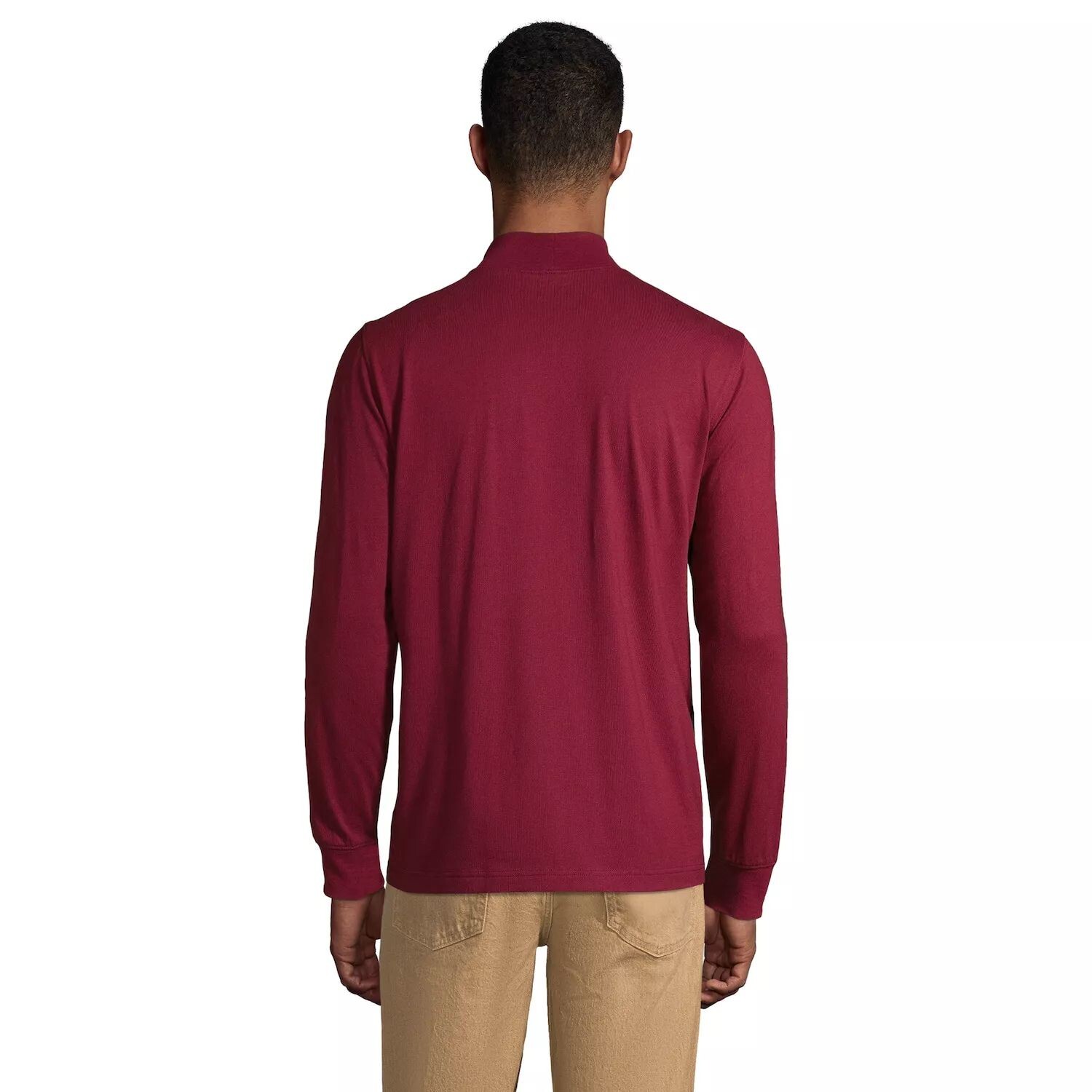 Водолазка классического кроя Big & Tall Super-T с воротником-стойкой Lands' End