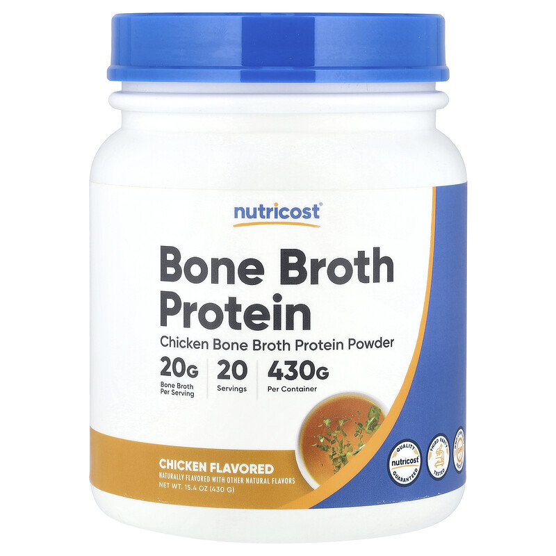 Nutricost, Bone Broth Protein, курица, 430 г (15,4 унции)
Nutricost, Bone Broth Protein, курица, 430 г (15,4 унции)