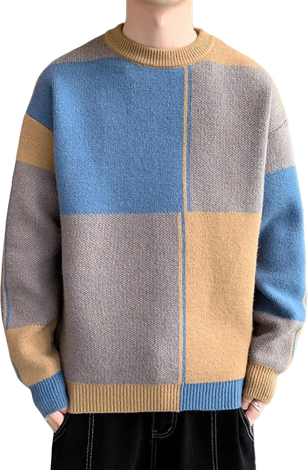 Мужской свитер O-Neck Colorblock вязаный теплый
Мужской свитер O-Neck Colorblock вязаный теплый