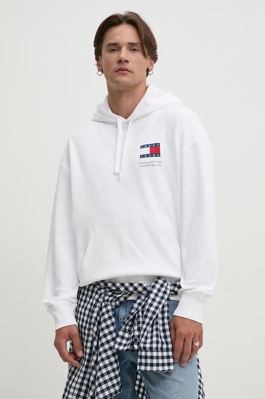 Хлопковая толстовка Tommy Jeans, белый 
Хлопковая толстовка Tommy Jeans, белый