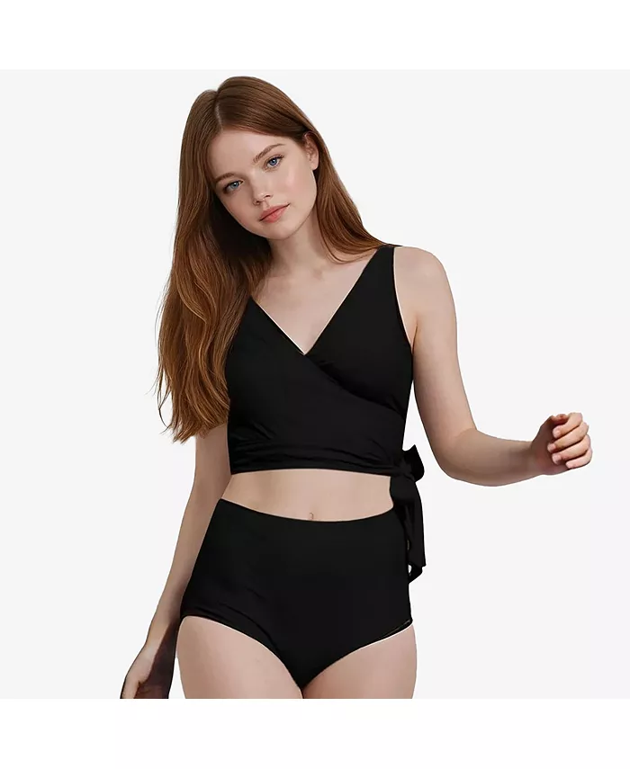 Женский купальник Emery из двух частей с запахом, двусторонним верхом и высокой талией Calypsa, черный
Женский купальник Emery из двух частей с запахом, двусторонним верхом и высокой талией Calypsa, черный