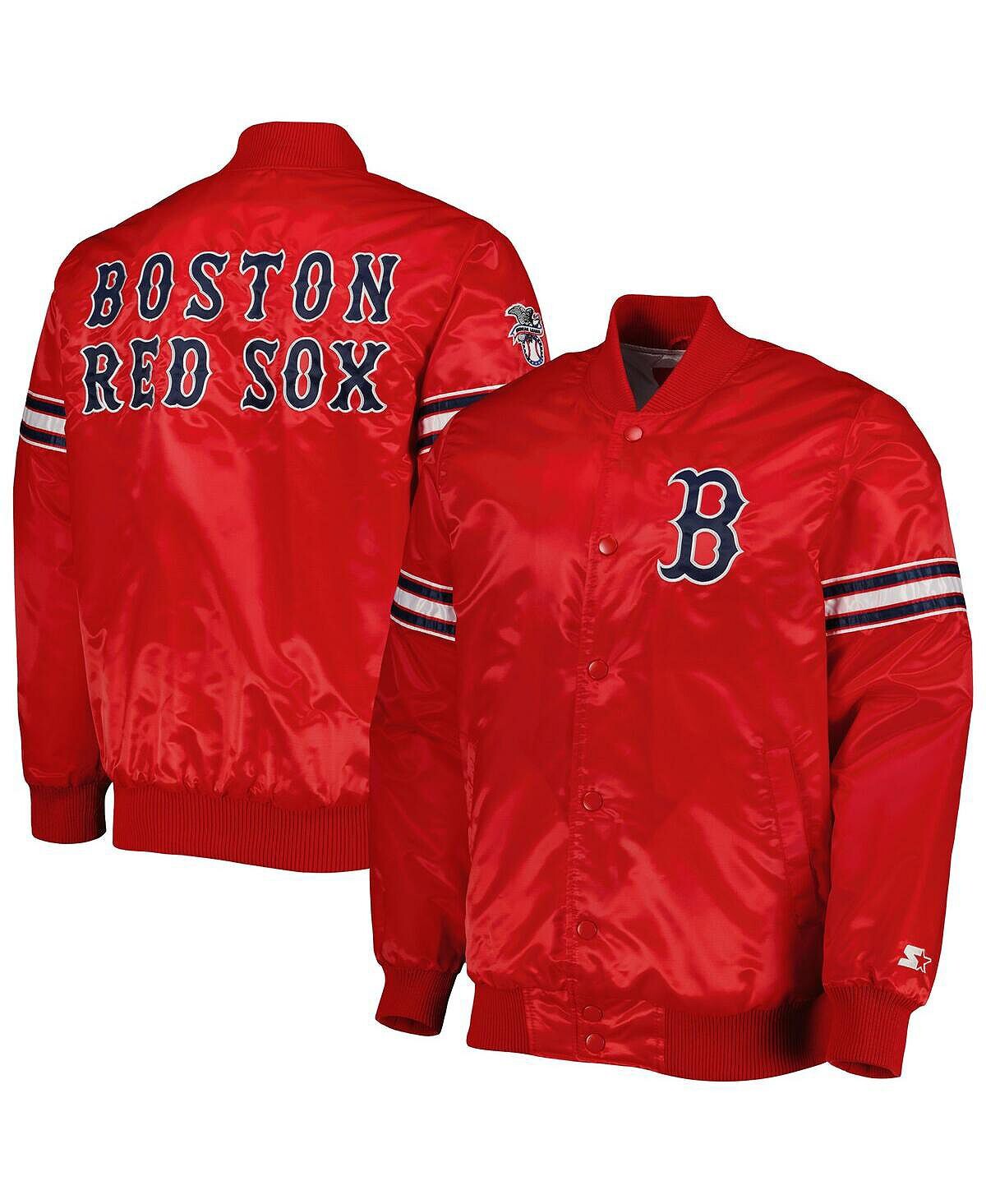 Мужская красная атласная университетская куртка boston red sox pick and roll на застежках Starter, красный
Мужская красная атласная университетская куртка boston red sox pick and roll на застежках Starter, красный