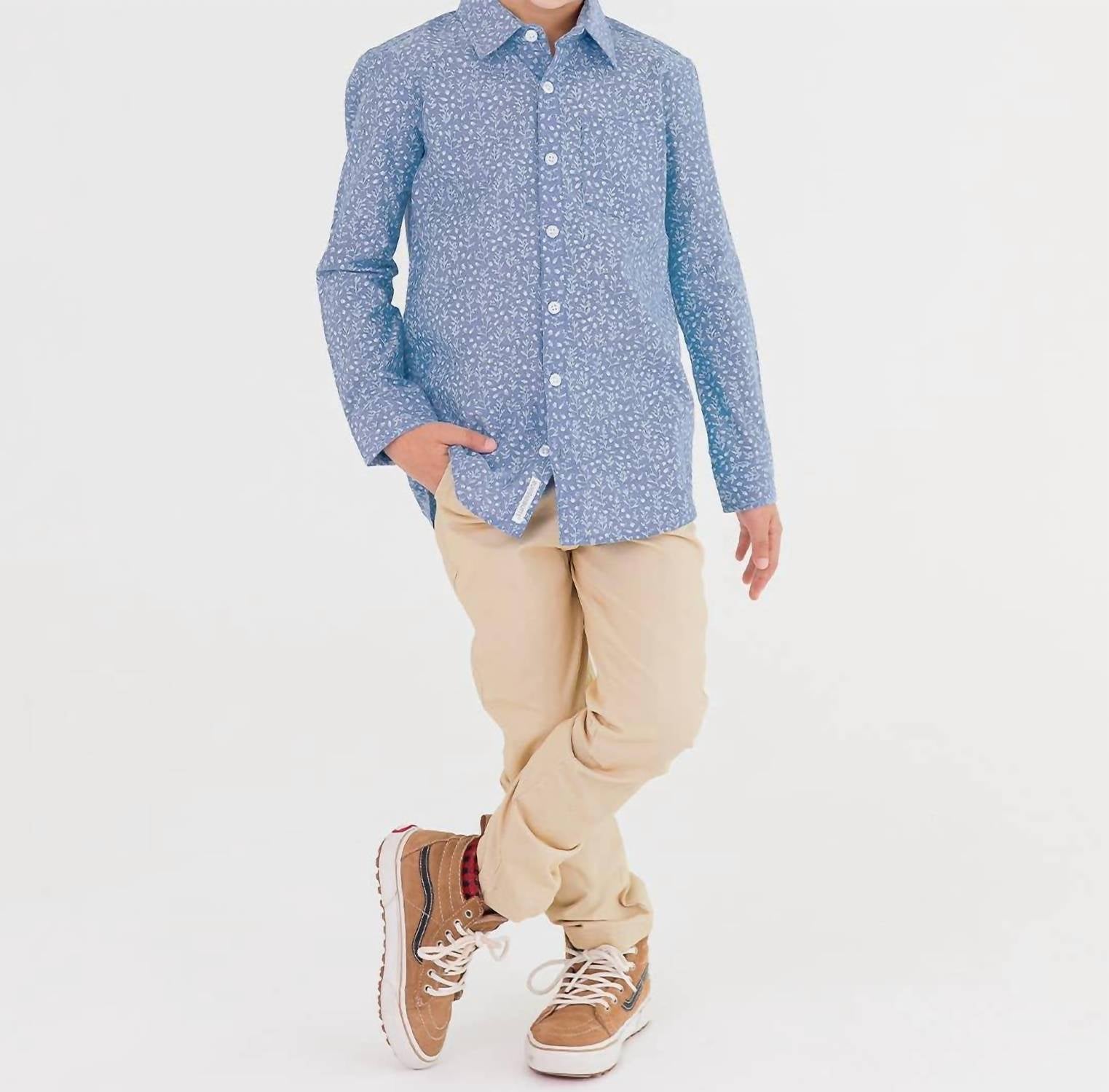 Брюки-чиносы для мальчиков Stretch в цвете Off-White RuffleButts
Брюки-чиносы для мальчиков Stretch в цвете Off-White RuffleButts