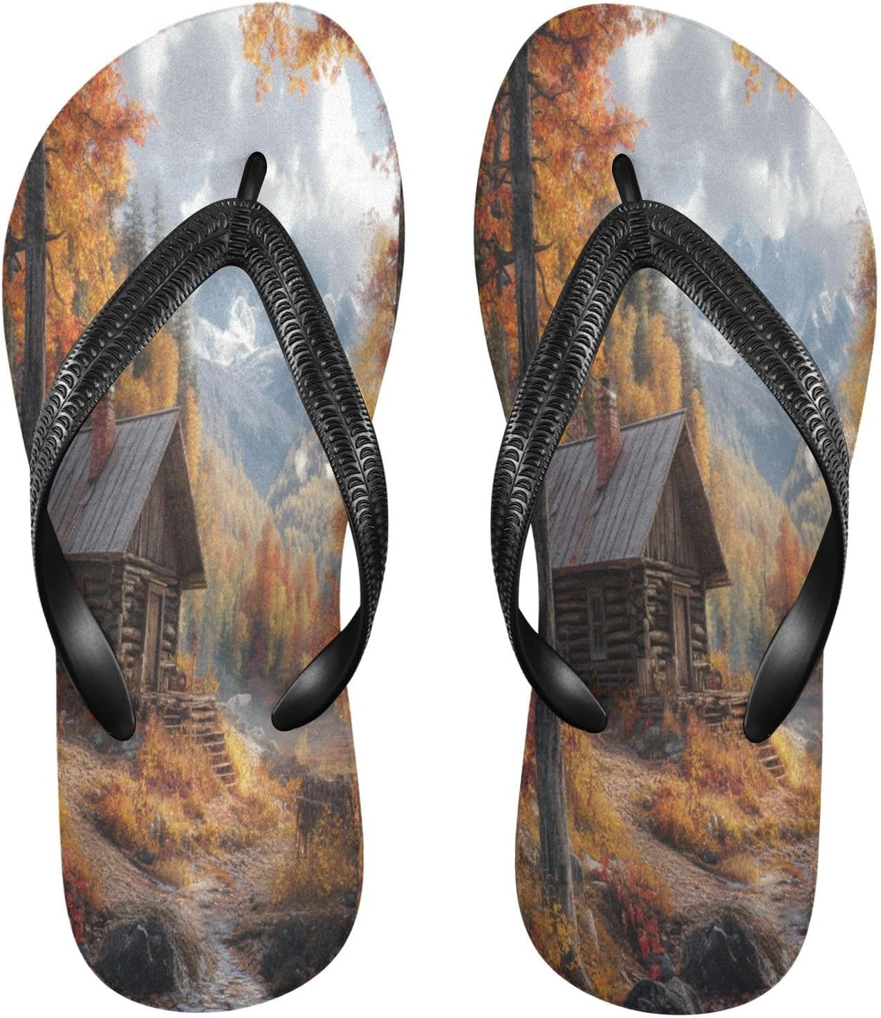 Шлепанцы Cabin Mountainscape Amber, пляжные сандалии для душа, резинескользящие летние тапочки для мужчин и женщин, для прогулок Sinestour
Шлепанцы Cabin Mountainscape Amber, пляжные сандалии для душа, резинескользящие летние тапочки для мужчин и женщин, для прогулок Sinestour