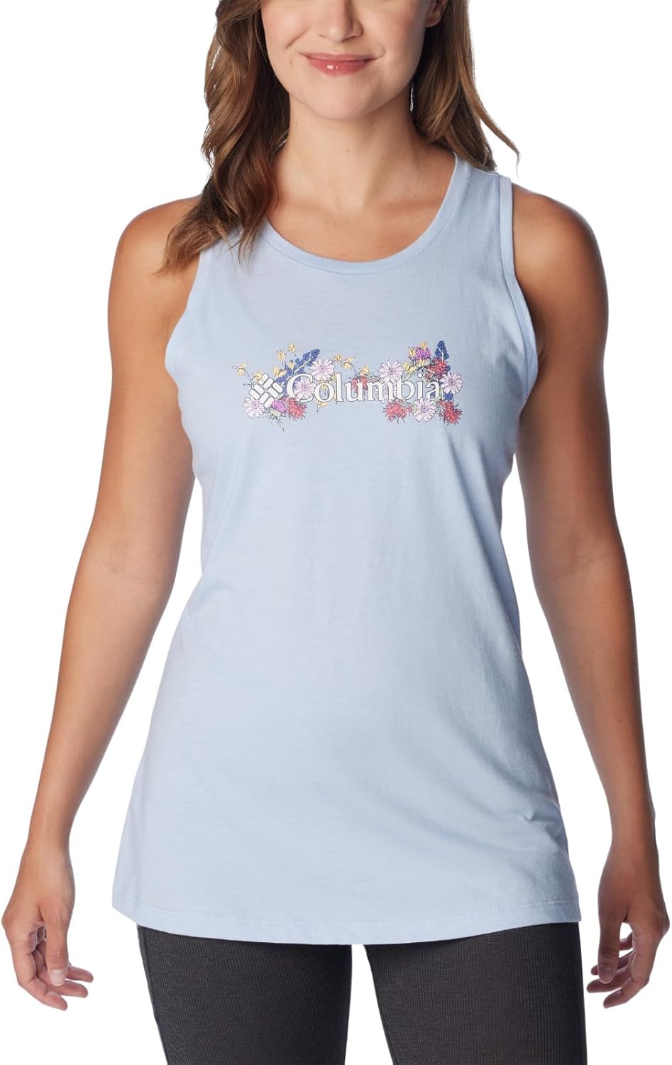 Columbia Womens Bluff Mesa Топ-Кэми, Whisper Heather/Branded Bouquet Two
Columbia Womens Bluff Mesa Топ-Кэми, Whisper Heather/Branded Bouquet Two
