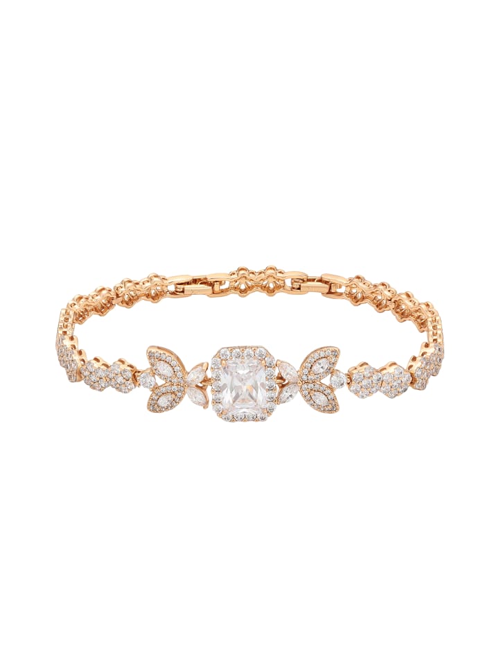 Faina Женский браслет с кристаллами, розовое золото, белый
Faina Женский браслет с кристаллами, розовое золото, белый