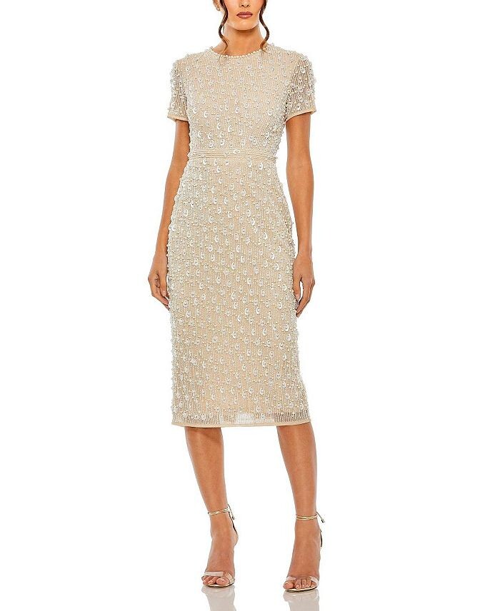 Платье Mac Duggal с высоким воротником и короткими рукавами, коричневый/бежевый
Платье Mac Duggal с высоким воротником и короткими рукавами, коричневый/бежевый