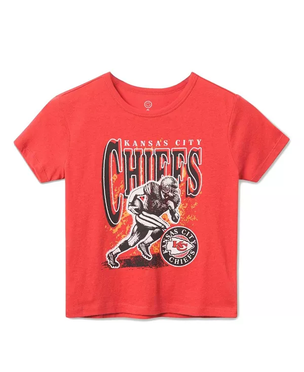 Футболка унисекс с символикой команды Kansas City Chiefs для бега по пересеченной местности - для маленьких и больших детей. Junk Food Clothing, черный
Футболка унисекс с символикой команды Kansas City Chiefs для бега по пересеченной местности - для маленьких и больших детей. Junk Food Clothing, черный