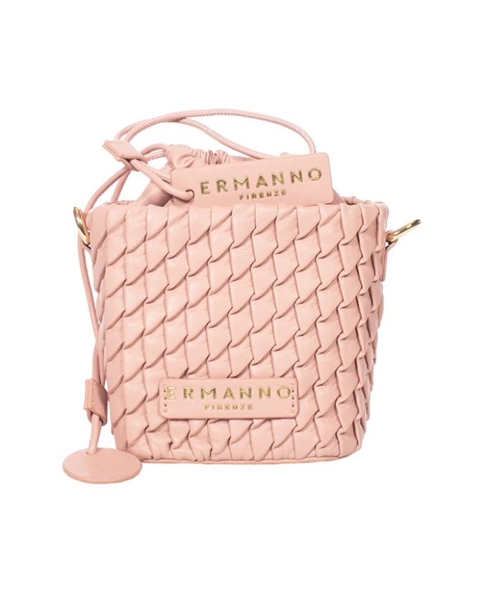 Плетеная мини-сумка-ведро Ermanno Scervino, розовый
Плетеная мини-сумка-ведро Ermanno Scervino, розовый