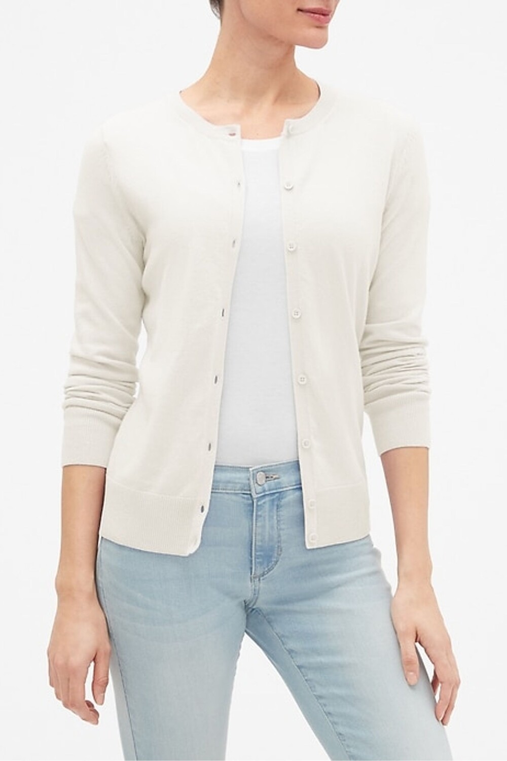 Кардиган с круглым вырезом Gap, белый
Кардиган с круглым вырезом Gap, белый