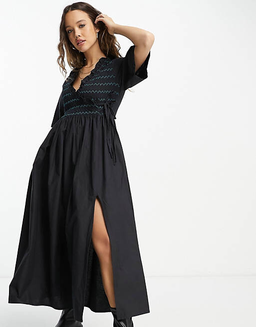 Черное свободное платье миди с хлопковыми сборками и запахом ASOS DESIGN, Черный, Черное свободное платье миди с хлопковыми сборками и запахом ASOS DESIGN
Черное свободное платье миди с хлопковыми сборками и запахом ASOS DESIGN, Черный, Черное свободное платье миди с хлопковыми сборками и запахом ASOS DESIGN
