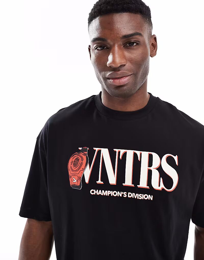 Футболка свободного кроя ASOS DESIGN черного цвета со спортивным принтом спереди
Футболка свободного кроя ASOS DESIGN черного цвета со спортивным принтом спереди