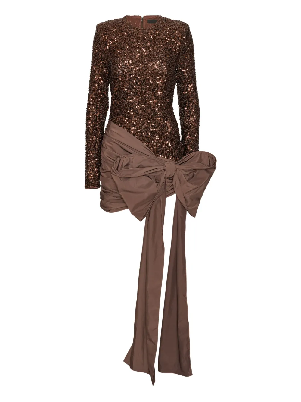 Мини-платье с бантом и пайетками Rotate Birger Christensen, коричневый
Мини-платье с бантом и пайетками Rotate Birger Christensen, коричневый