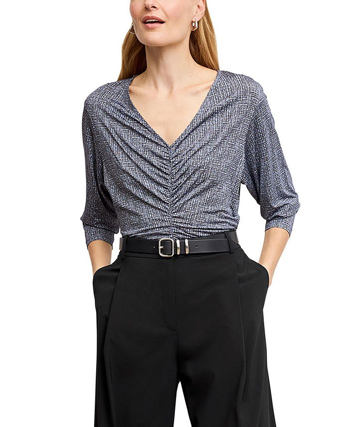 Амина Топ с защипами - Джерси с принтом M.M.LaFleur, синий
Амина Топ с защипами - Джерси с принтом M.M.LaFleur, синий