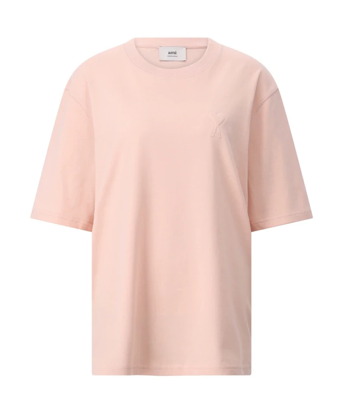 Футболка с логотипом, классический крой, Португалия Ami Paris, розовый
Футболка с логотипом, классический крой, Португалия Ami Paris, розовый