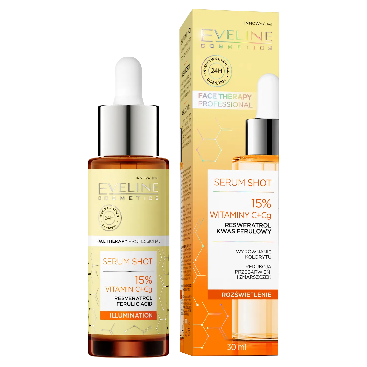 Eveline Cosmetics Shot сыворотка для лица с 15% витамином С, 30 мл
Eveline Cosmetics Shot сыворотка для лица с 15% витамином С, 30 мл