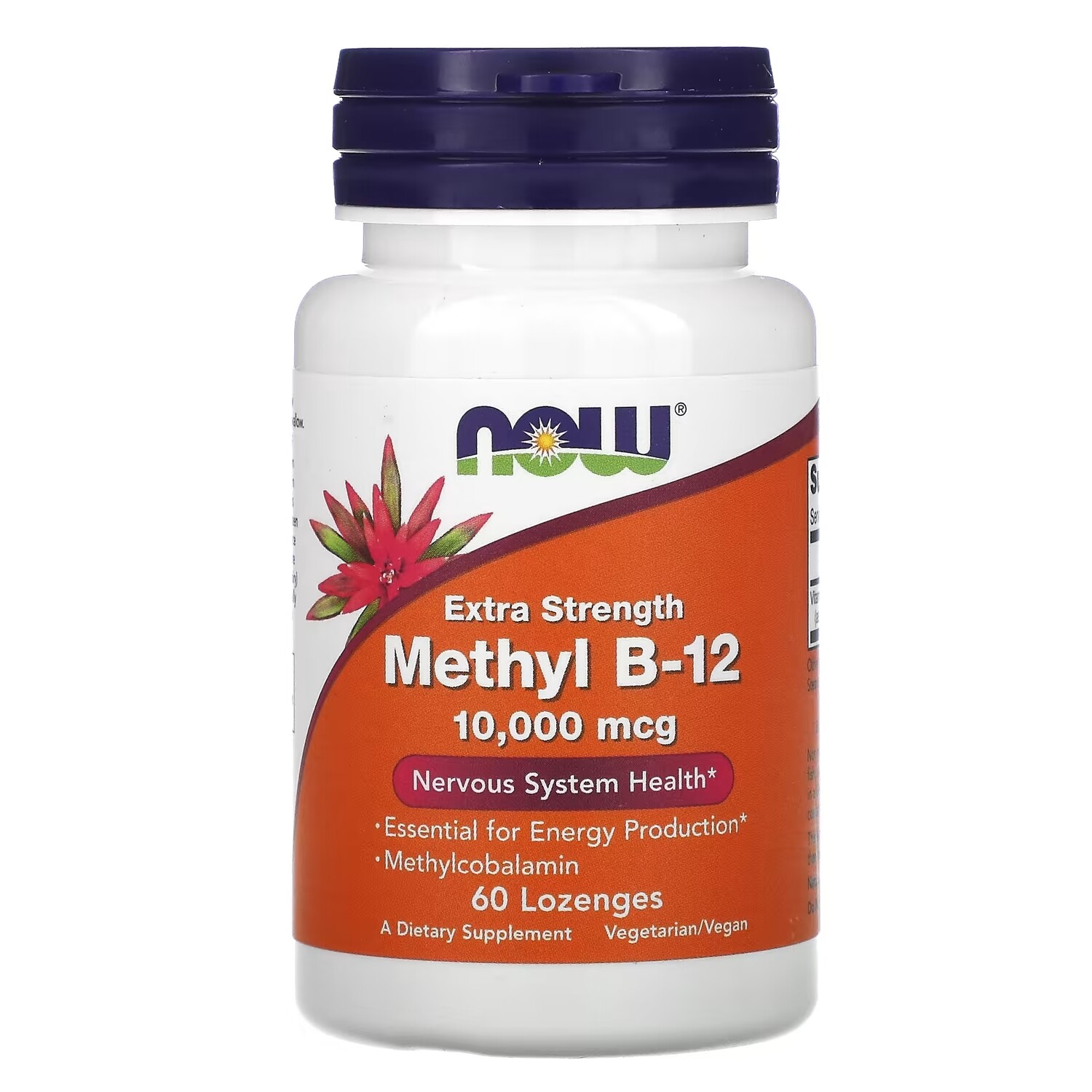 NOW Foods Extra Strength Methyl B-12 10,000 mcg 60 Lozenges
NOW Foods Extra Strength Methyl B-12 10,000 mcg 60 Lozenges