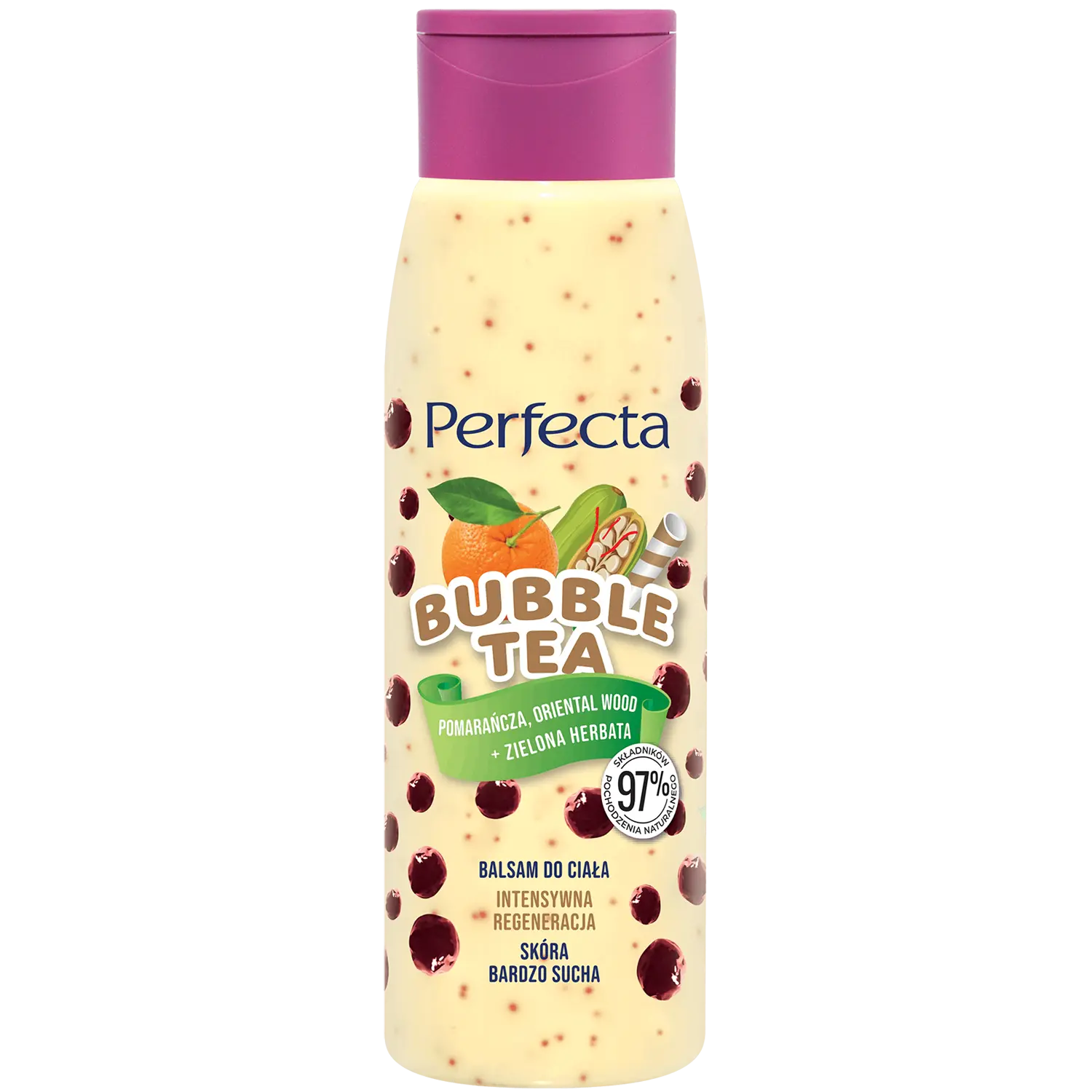 Perfecta Bubble Tea Регенерирующий лосьон для тела, 400 мл
Perfecta Bubble Tea Регенерирующий лосьон для тела, 400 мл