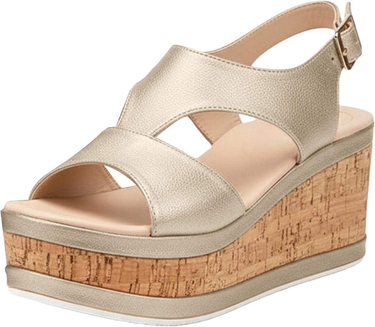 Женские сандалии на танкетке с широкой колодкой, регулируемым ремешком на щиколотке, модные летние с открытым носком, повседневные и нарядные платформенные туфли, классические нескользящие сандалии для вечеринок Toumov, золотой
Женские сандалии на танкетке с широкой колодкой, регулируемым ремешком на щиколотке, модные летние с открытым носком, повседневные и нарядные платформенные туфли, классические нескользящие сандалии для вечеринок Toumov, золотой