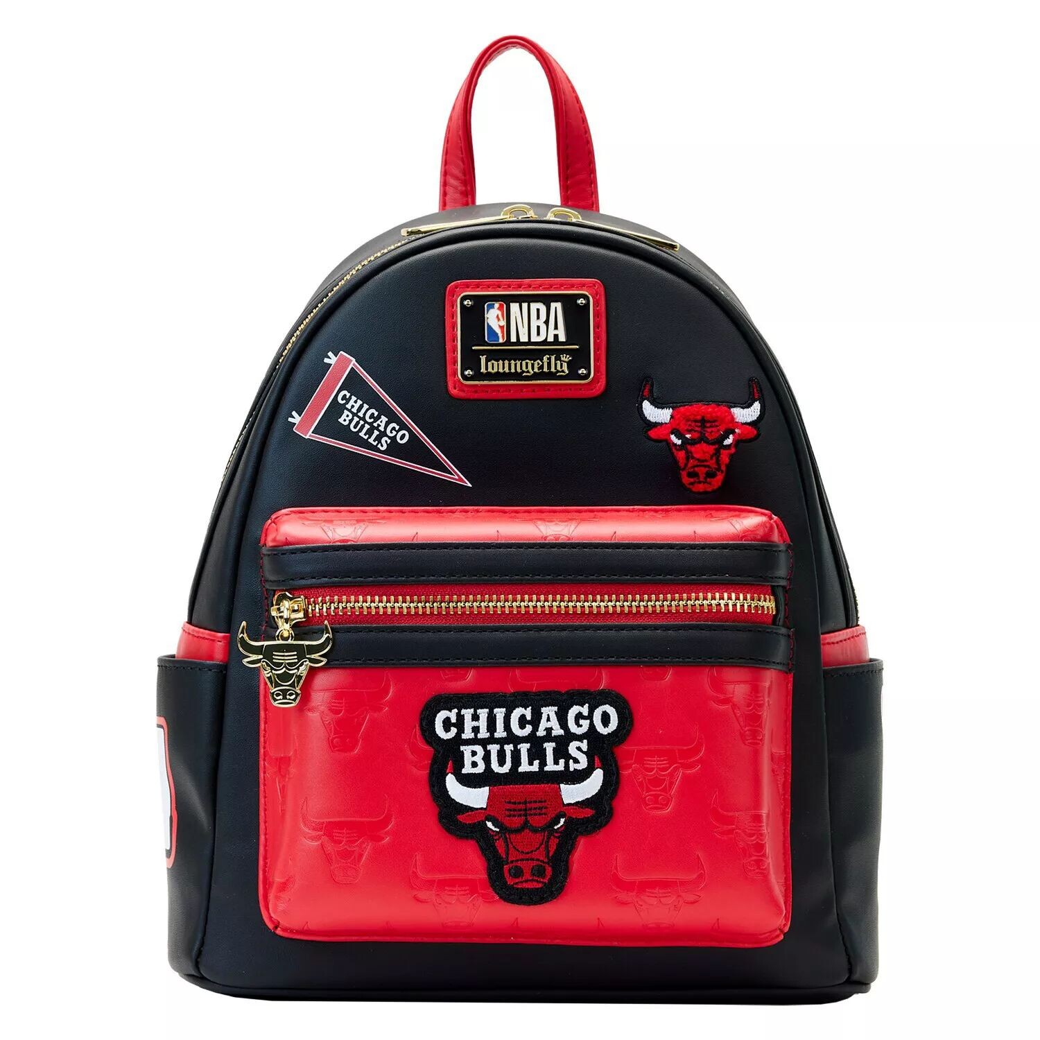 Мини-рюкзак Loungefly Chicago Bulls с нашивками 
Мини-рюкзак Loungefly Chicago Bulls с нашивками