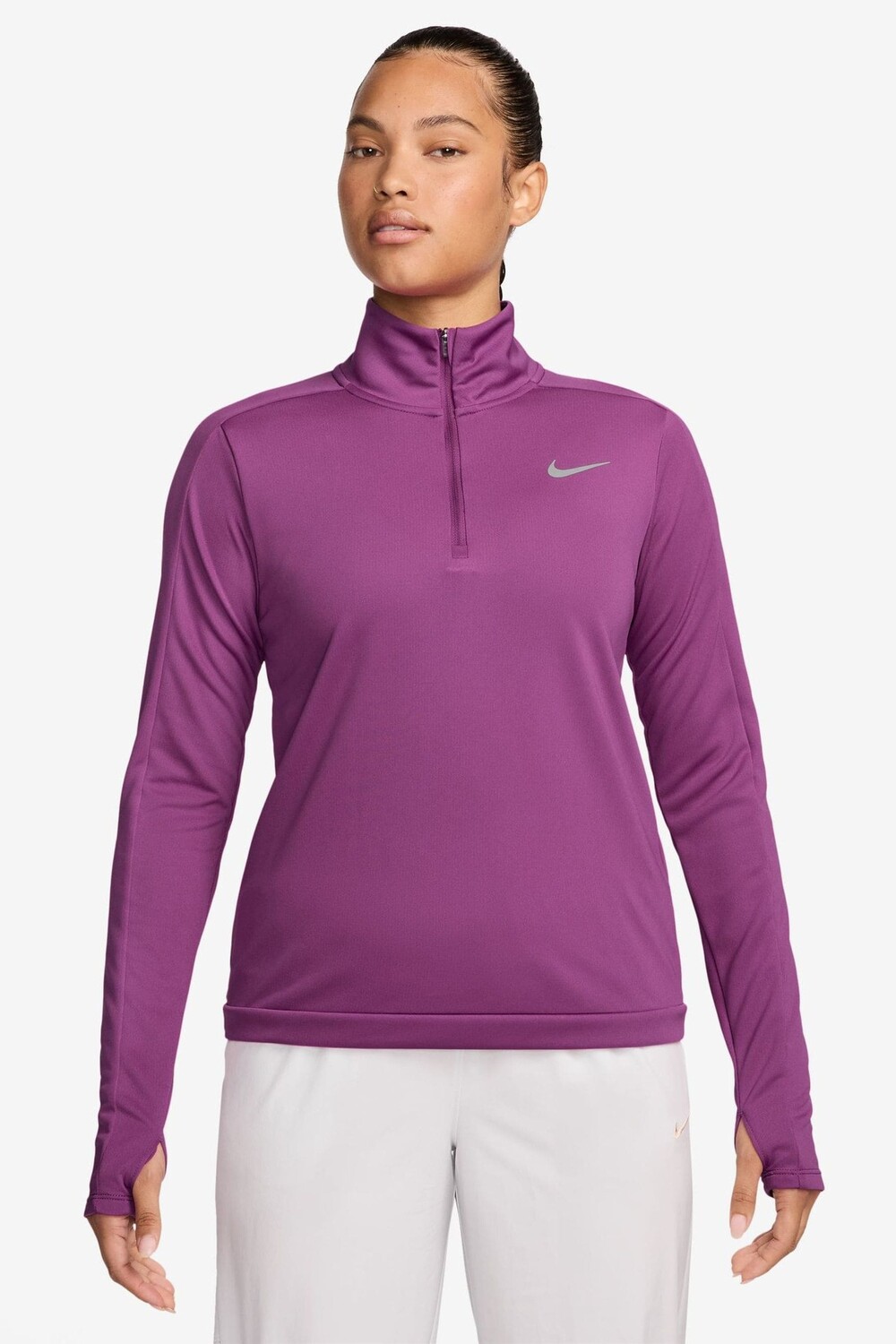Беговая майка Dri Fit Pacer с застежкой молнией на половину длины Nike, фиолетовый
Беговая майка Dri Fit Pacer с застежкой молнией на половину длины Nike, фиолетовый