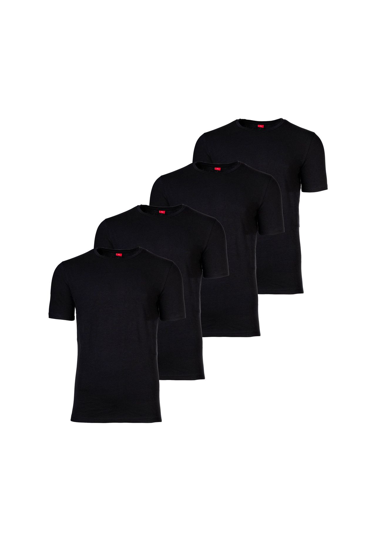 Мужская футболка, 4 шт – базовая, с круглым вырезом, однотонная S.Oliver, черный 
Мужская футболка, 4 шт – базовая, с круглым вырезом, однотонная S.Oliver, черный