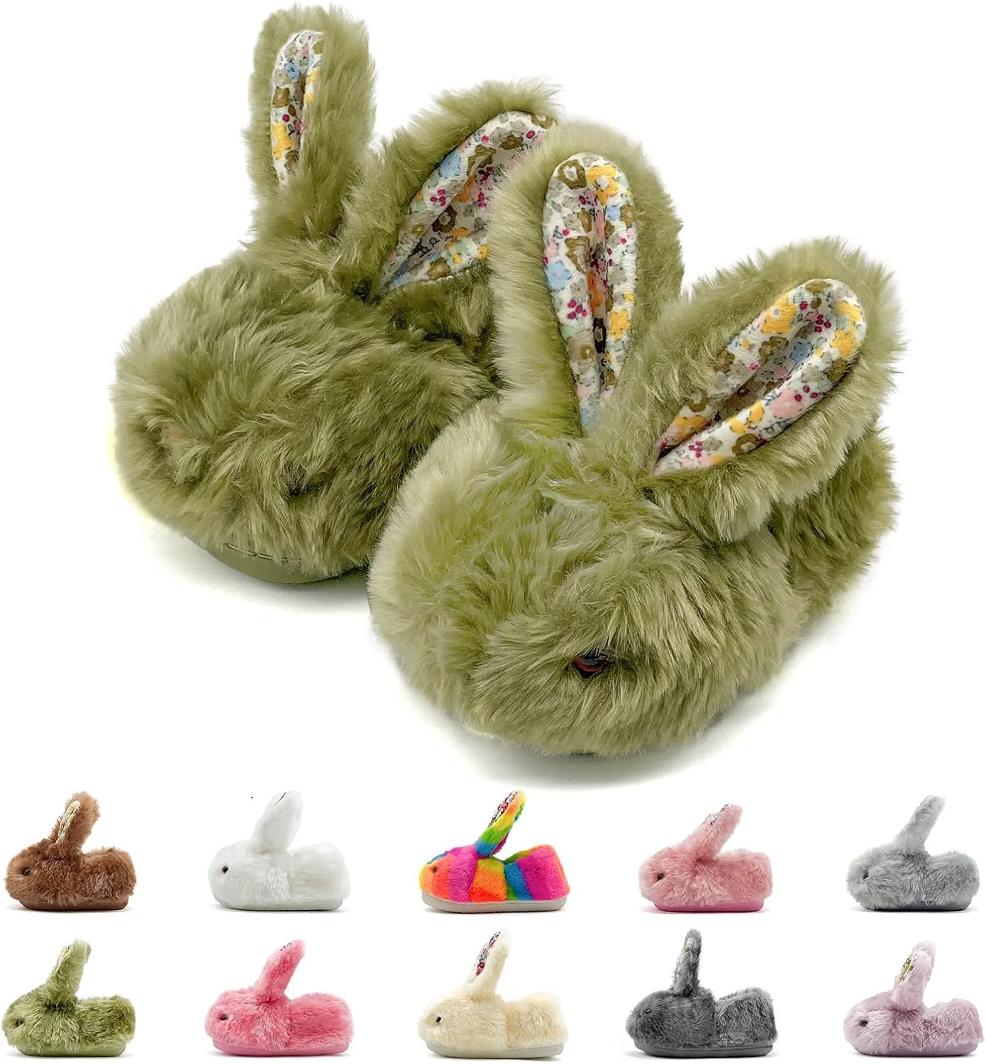 Тапочки для малышей rosychlo, мальчиков и девочек, плюшевые тапочки с кроликом, милые, нескользящие, теплые зимние туфли, подходят для дома и улицы Rosyclo, зеленый
Тапочки для малышей rosychlo, мальчиков и девочек, плюшевые тапочки с кроликом, милые, нескользящие, теплые зимние туфли, подходят для дома и улицы Rosyclo, зеленый