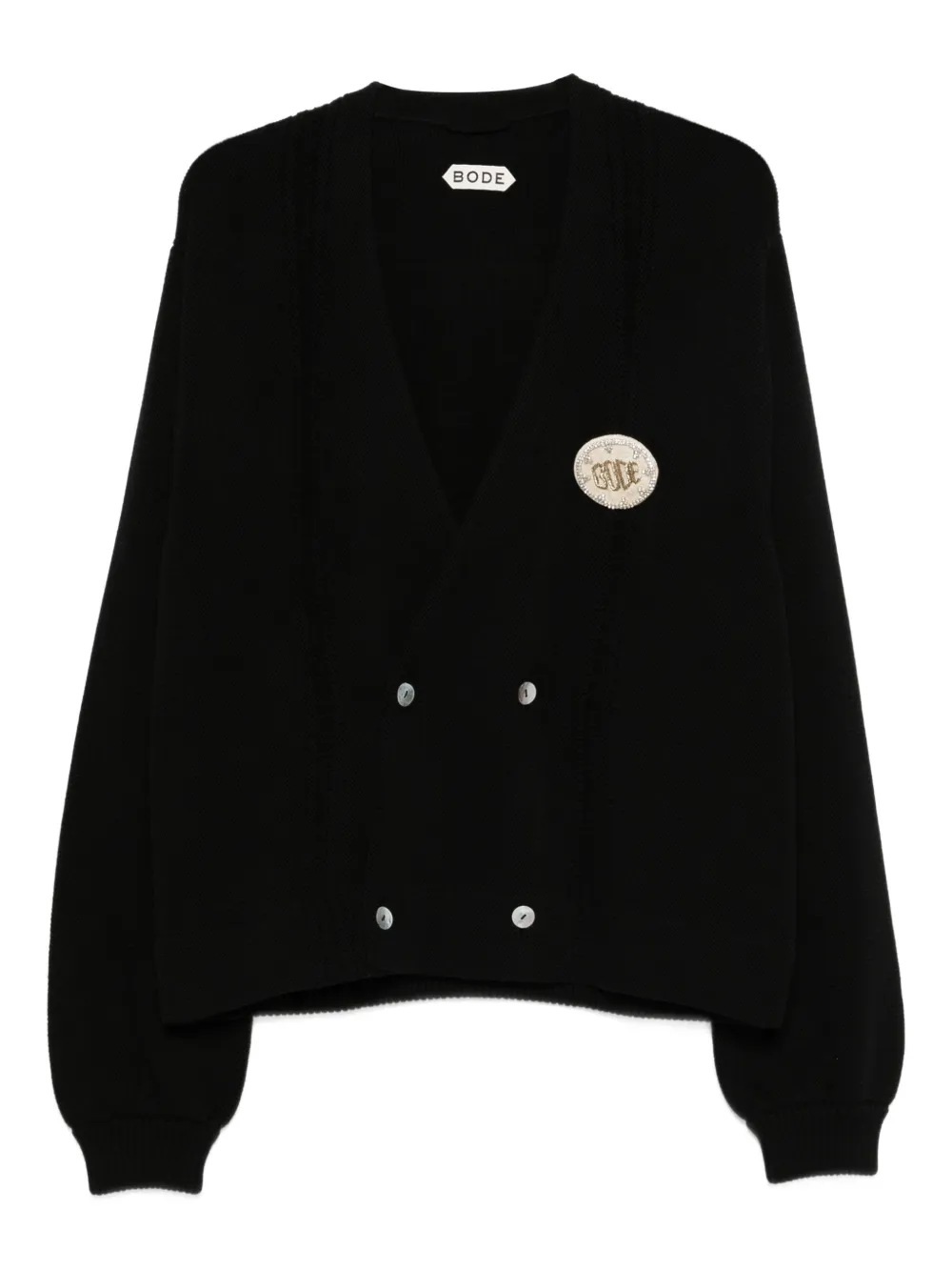 Кардиган с аппликацией Bode, черный
Кардиган с аппликацией Bode, черный