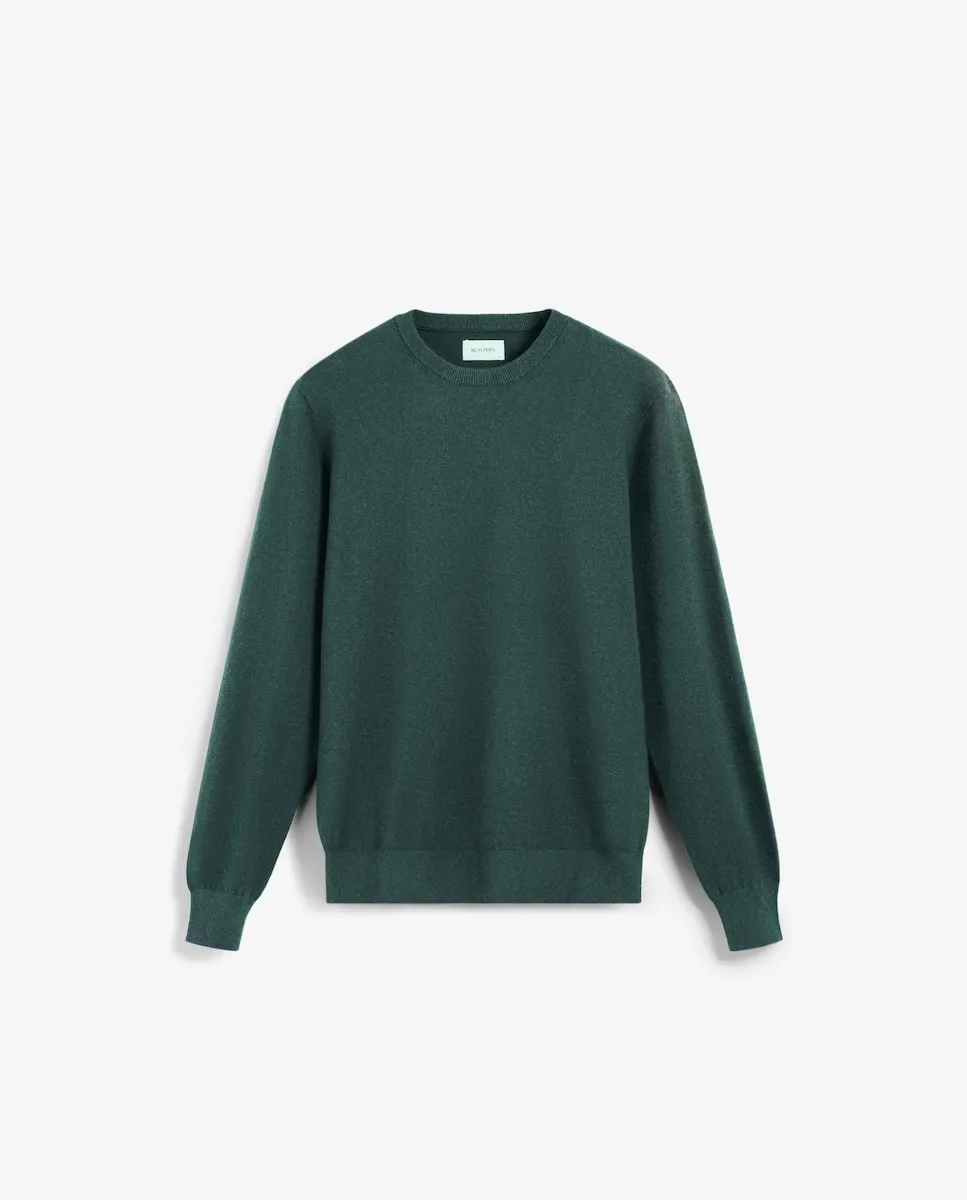 Мужской шерстяной свитер с круглым вырезом Scalpers, зеленый
Мужской шерстяной свитер с круглым вырезом Scalpers, зеленый