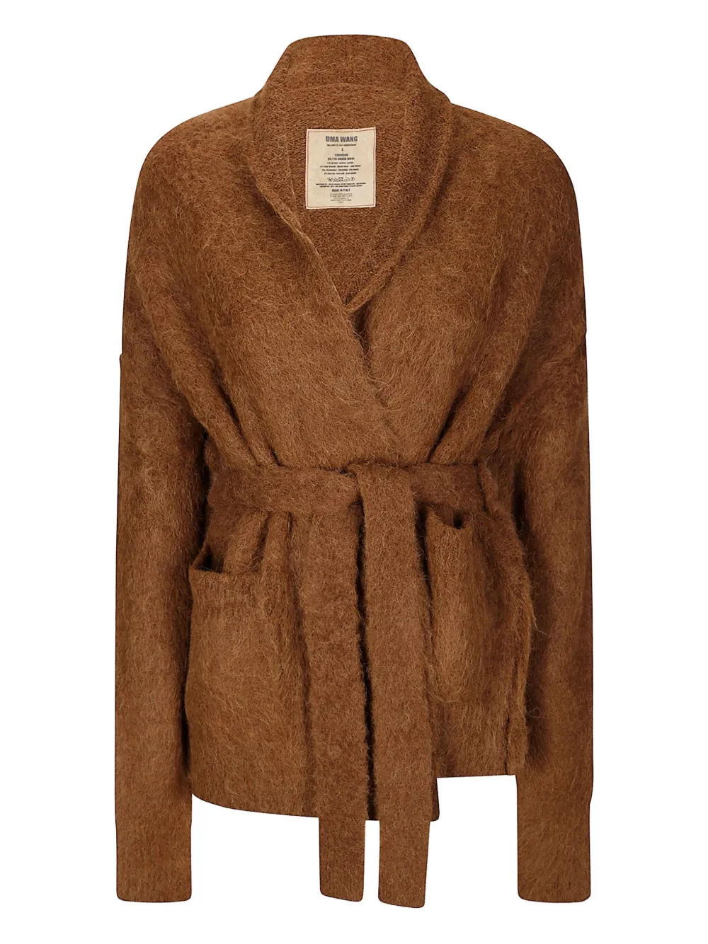 Кардиган из мохера с поясом Uma Wang, коричневый
Кардиган из мохера с поясом Uma Wang, коричневый