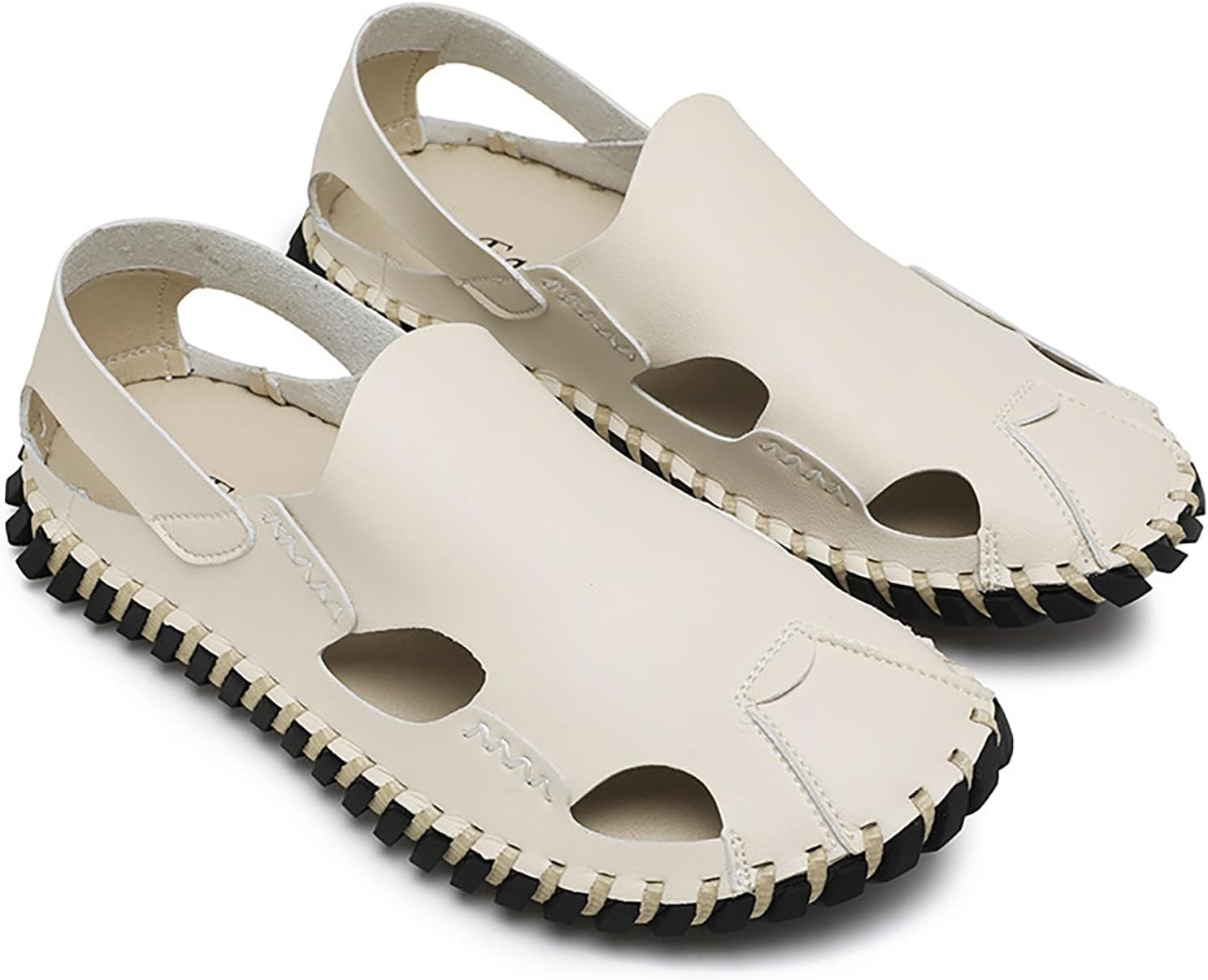 Мужские сандалии-рыбацкие босоножки с вырезами из натуральной кожи, ручная прошивка, модные, удобные, с закрытым носком, на плоской подошве, для прогулок по пляжу, летнего отдыха на открытом воздухе Lvomu, белый
Мужские сандалии-рыбацкие босоножки с вырезами из натуральной кожи, ручная прошивка, модные, удобные, с закрытым носком, на плоской подошве, для прогулок по пляжу, летнего отдыха на открытом воздухе Lvomu, белый