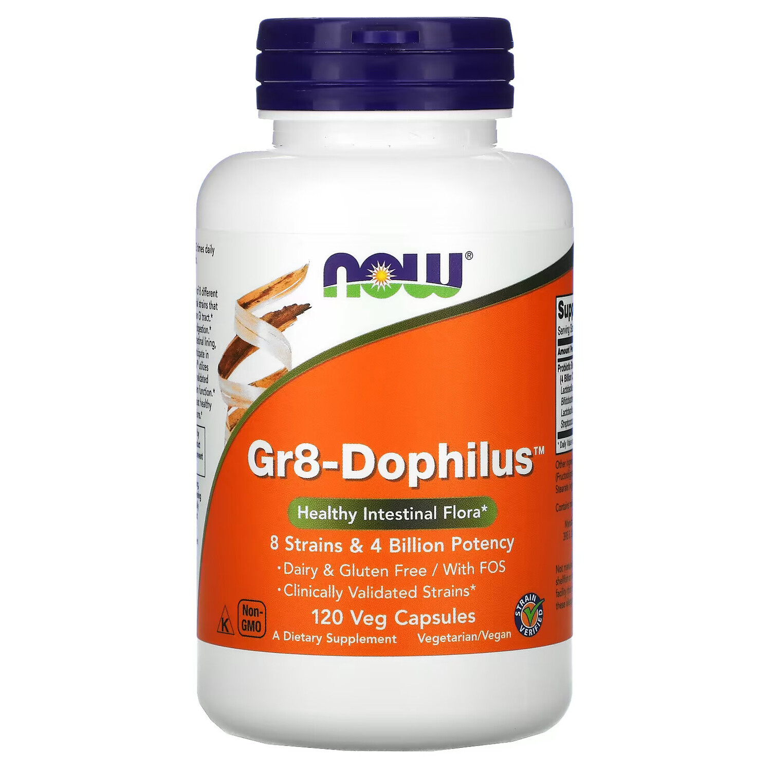 NOW Foods, Gr8-Dophilus, 120 вегетарианских капсул
NOW Foods, Gr8-Dophilus, 120 вегетарианских капсул