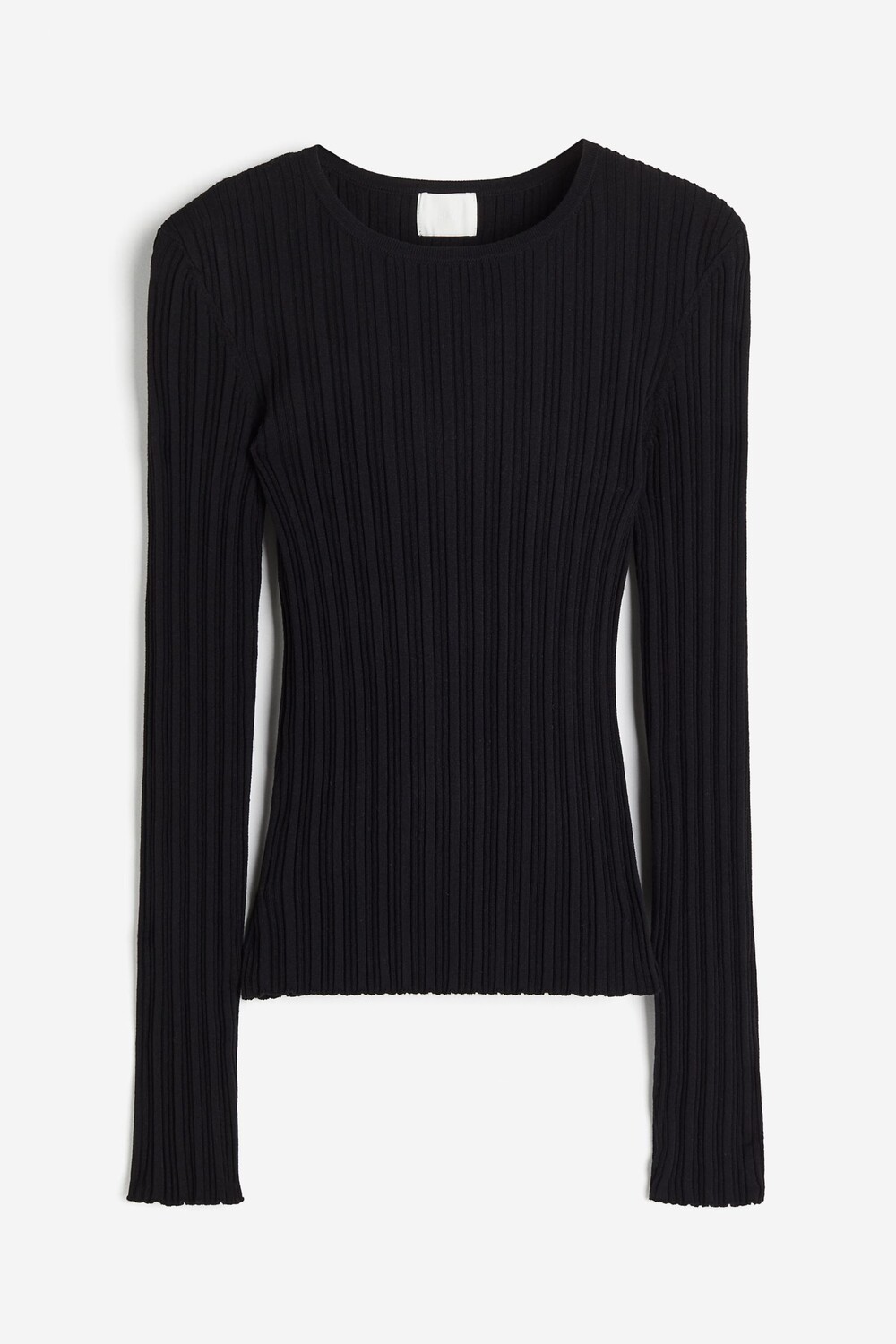 Лонгслив H&M Rib-knit, черный
Лонгслив H&M Rib-knit, черный