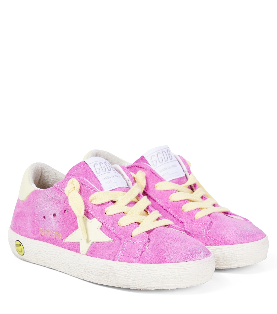 Суперзвездные замшевые кроссовки Golden Goose Kids, Pink/White/Light Yellow
Суперзвездные замшевые кроссовки Golden Goose Kids, Pink/White/Light Yellow