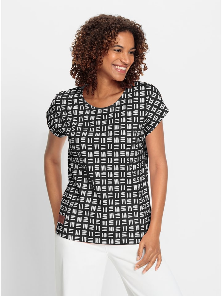 Рубашка с принтом черного и экрю цвета WITT WEIDEN
Рубашка с принтом черного и экрю цвета WITT WEIDEN