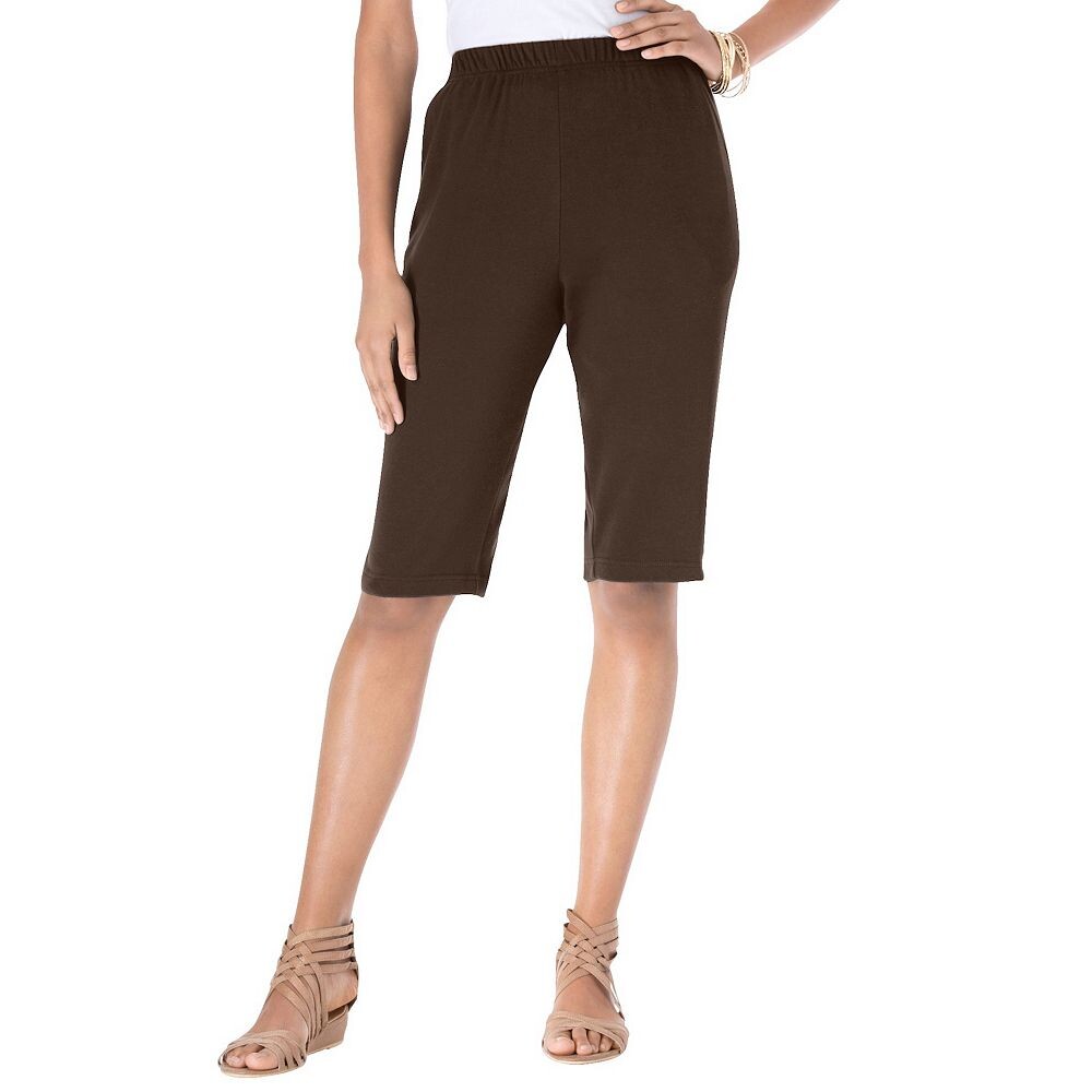 Женские шорты-бермуды мягкой вязки Roaman больших размеров Roaman's, цвет Chocolate
Женские шорты-бермуды мягкой вязки Roaman больших размеров Roaman's, цвет Chocolate