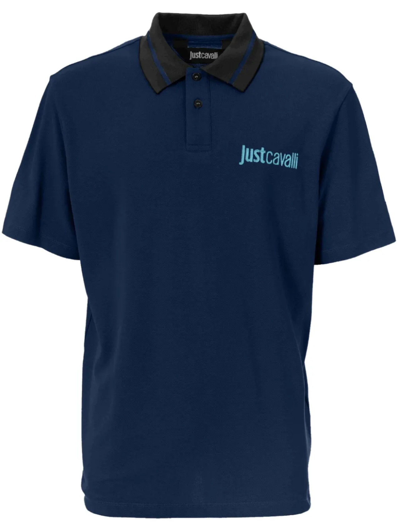 Just Cavalli рубашка поло с вышитым логотипом, синий 
Just Cavalli рубашка поло с вышитым логотипом, синий