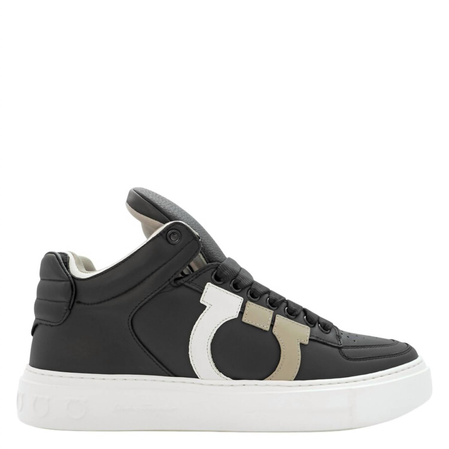 Мужские высокие кроссовки Gancini из телячьей кожи черного цвета Salvatore Ferragamo, черный
Мужские высокие кроссовки Gancini из телячьей кожи черного цвета Salvatore Ferragamo, черный