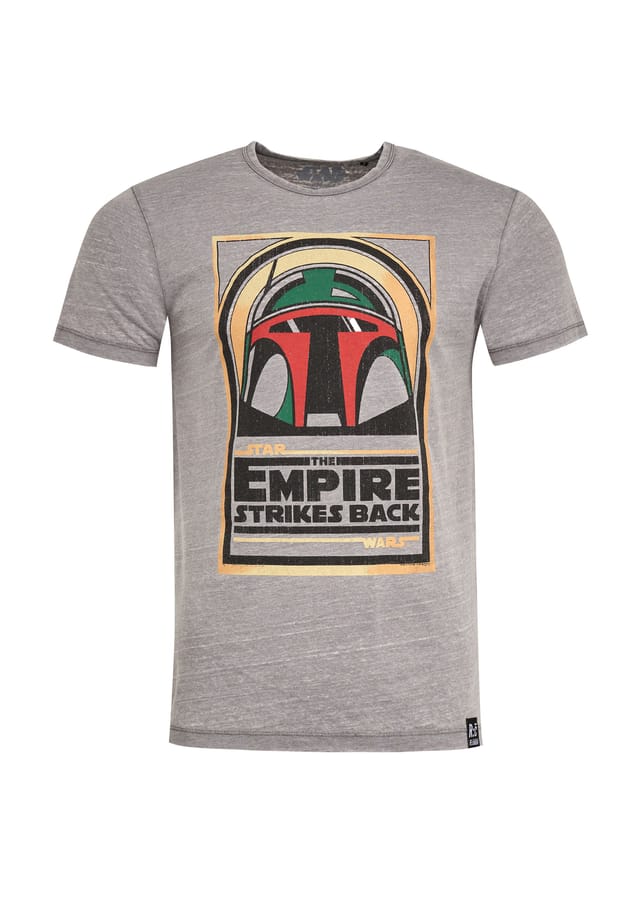 Футболка Звездные войны Боба Фетт Империя наносит ответный удар в неподвластном времени дизайне Re:Covered, серый 
Футболка Звездные войны Боба Фетт Империя наносит ответный удар в неподвластном времени дизайне Re:Covered, серый