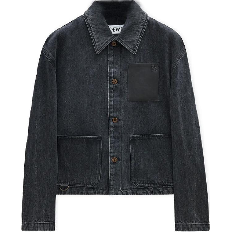 Джинсовая куртка мужская черная Loewe, черный 
Джинсовая куртка мужская черная Loewe, черный