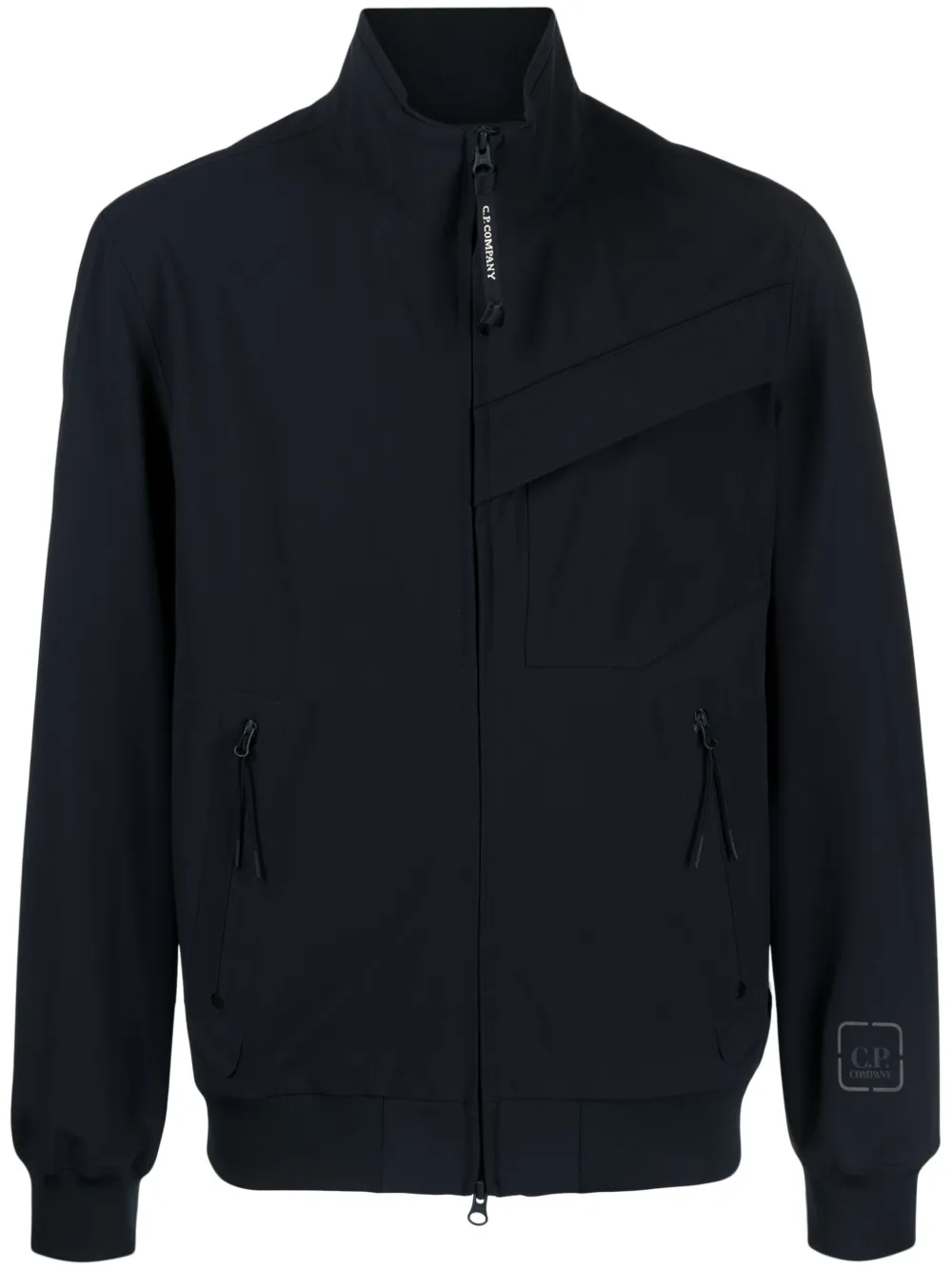 Легкая куртка с воротником-стойкой и логотипом C.P. Company, синий 
Легкая куртка с воротником-стойкой и логотипом C.P. Company, синий