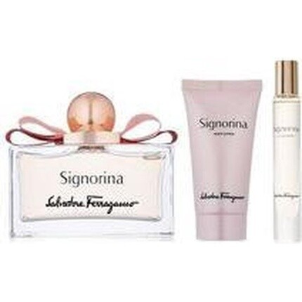 Salvatore Ferragamo - Signorina Set Eau De Parfum 100мл + Eau De Parfum 10мл + Lotion Points 50мл
Salvatore Ferragamo - Signorina Set Eau De Parfum 100мл + Eau De Parfum 10мл + Lotion Points 50мл