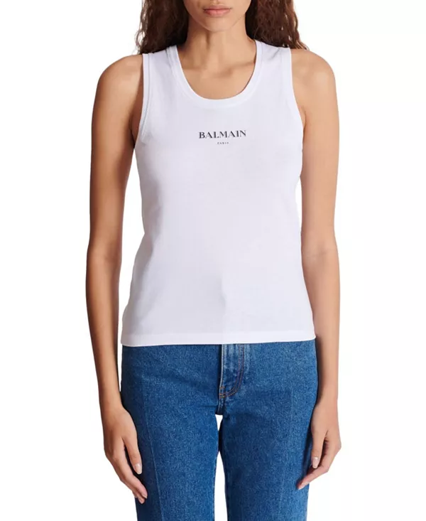 Майка с принтом Balmain Balmain, белый
Майка с принтом Balmain Balmain, белый