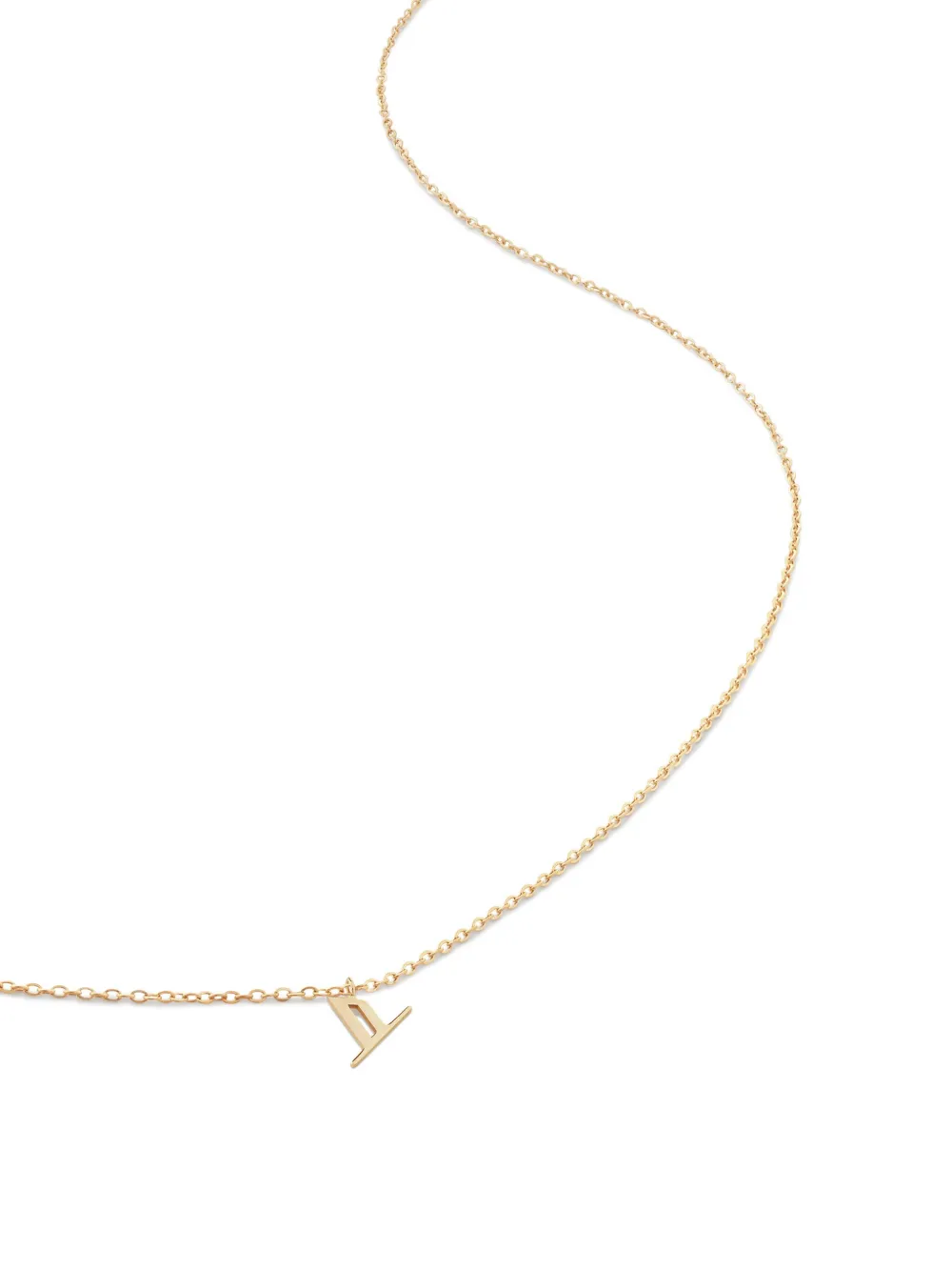 Колье из желтого золота с подвеской Initial Y Monica Vinader, золотой 
Колье из желтого золота с подвеской Initial Y Monica Vinader, золотой