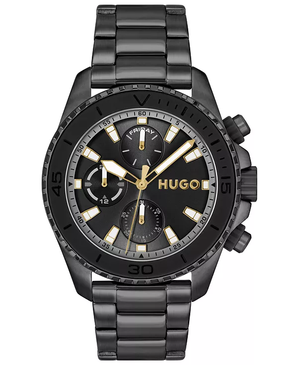 Мужские кварцевые многофункциональные часы для дайвинга с ионным покрытием из черной стали, 44 мм Hugo Boss, black
Мужские кварцевые многофункциональные часы для дайвинга с ионным покрытием из черной стали, 44 мм Hugo Boss, black
