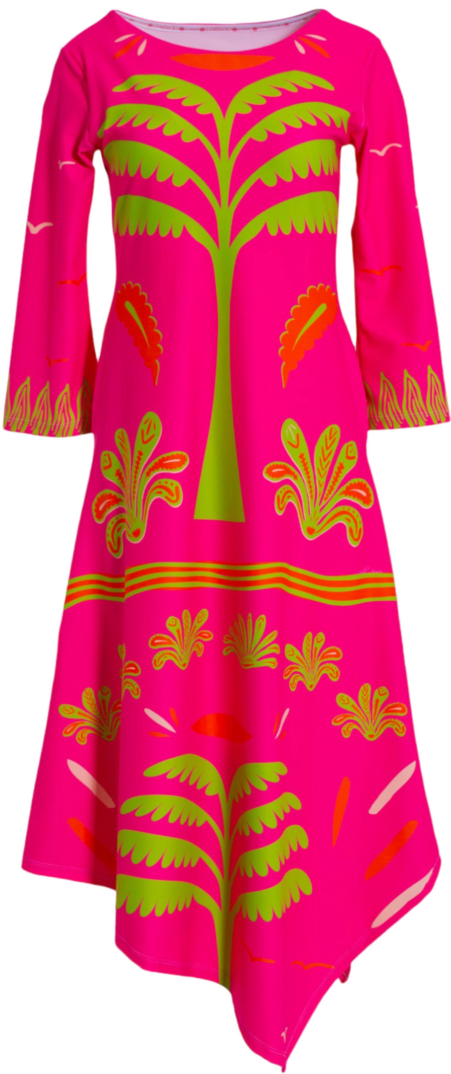 Тропическое пальмовое платье с асимметричным подолом в горячем розовом Michelle Parisou
Тропическое пальмовое платье с асимметричным подолом в горячем розовом Michelle Parisou