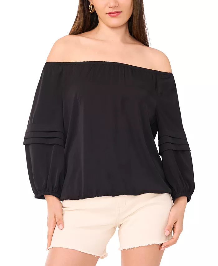 Женская блуза с открытыми плечами и плиссированными рукавами Vince Camuto, черный
Женская блуза с открытыми плечами и плиссированными рукавами Vince Camuto, черный