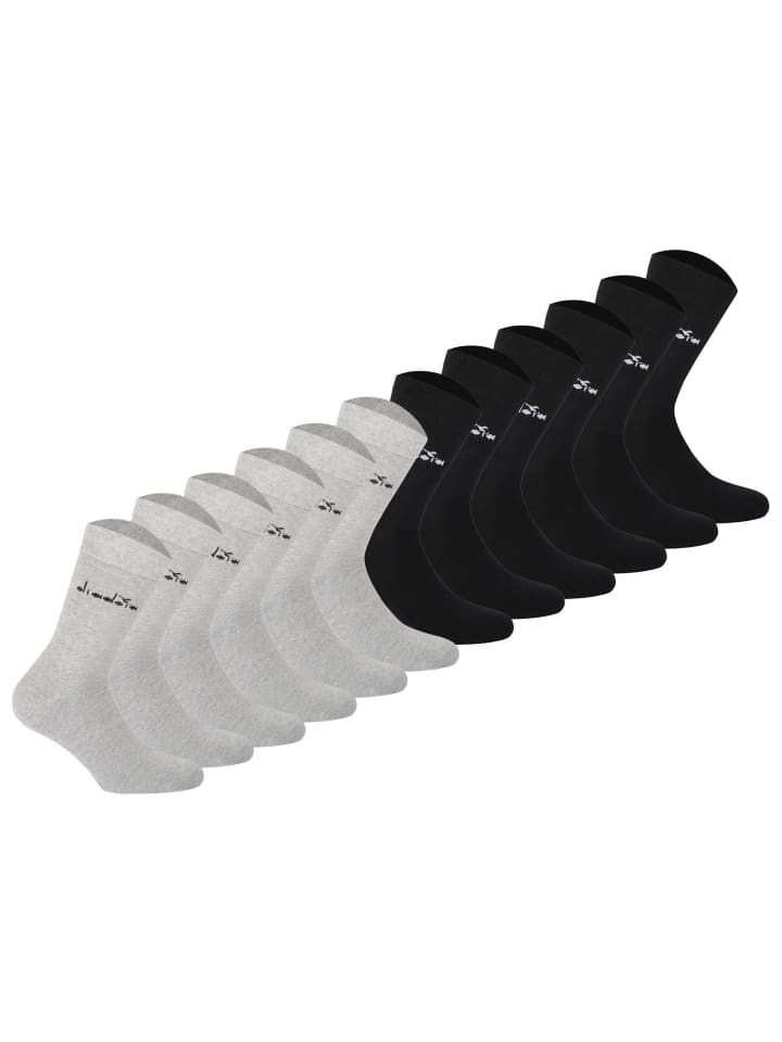 Diadora Носки, упаковка из 12 штук, черные/светло-серые
Diadora Носки, упаковка из 12 штук, черные/светло-серые