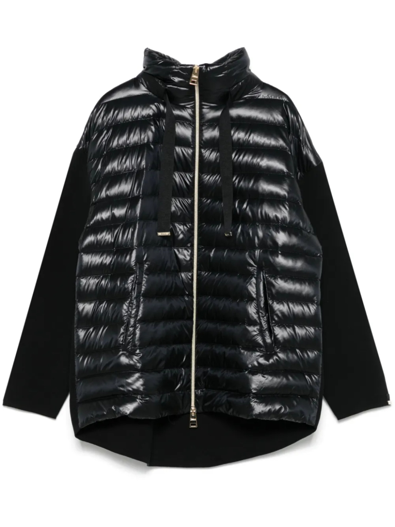 Herno пуховик с вязаными вставками, черный
Herno пуховик с вязаными вставками, черный