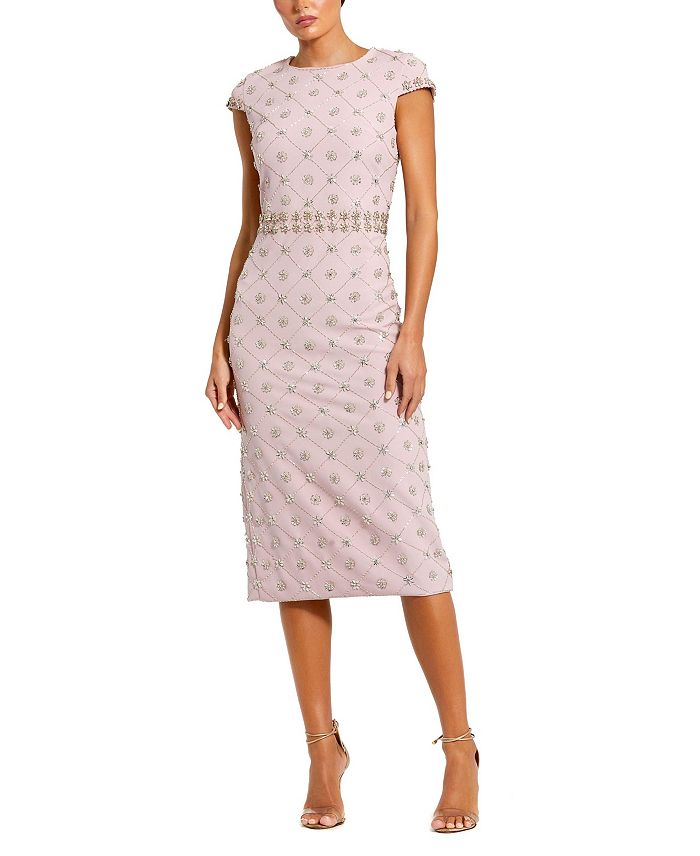 Платье миди с рукавами-крылышками, украшенное вручную Mac Duggal, фиолетовый
Платье миди с рукавами-крылышками, украшенное вручную Mac Duggal, фиолетовый